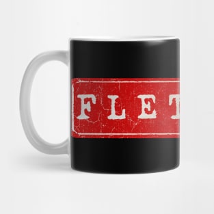 vintage retro plate Fletcher Mug